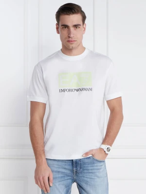 EA7 T-shirt | Regular Fit biały