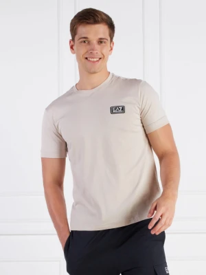 EA7 T-shirt | Regular Fit beżowy