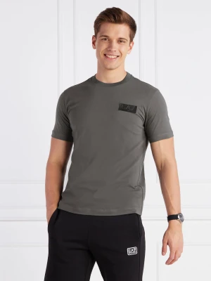 EA7 T-shirt | Regular Fit grafitowy