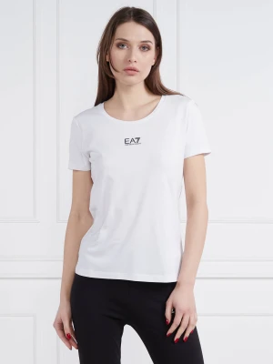 EA7 T-shirt | Regular Fit biały