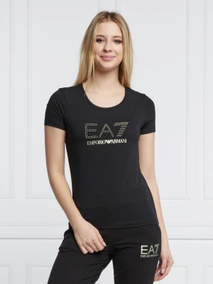 EA7 T-shirt | Regular Fit czarny