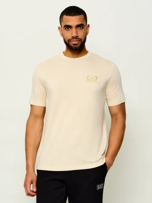 EA7 T-shirt | Regular Fit beżowy