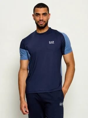 EA7 T-shirt | Regular Fit granatowy