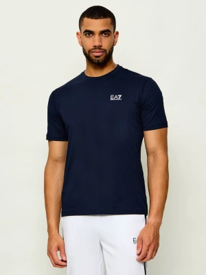 EA7 T-shirt | Regular Fit granatowy