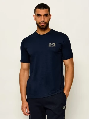 EA7 T-shirt | Regular Fit granatowy