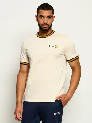 EA7 T-shirt | Regular Fit beżowy