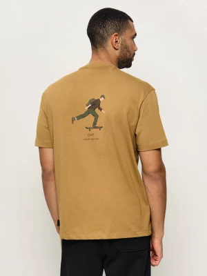 EA7 T-shirt | Regular Fit beżowy