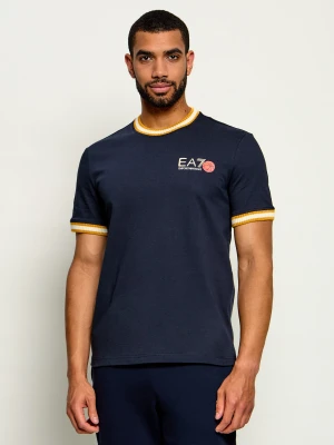 EA7 T-shirt | Regular Fit granatowy