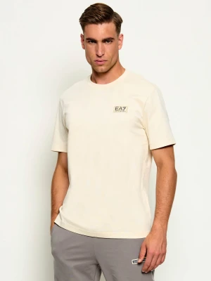 EA7 T-shirt | Regular Fit kremowy