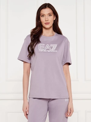 EA7 T-shirt | Relaxed fit lawendowy