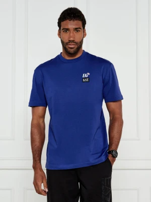 EA7 T-shirt | Relaxed fit niebieski