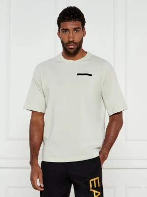 EA7 T-shirt | Relaxed fit beżowy