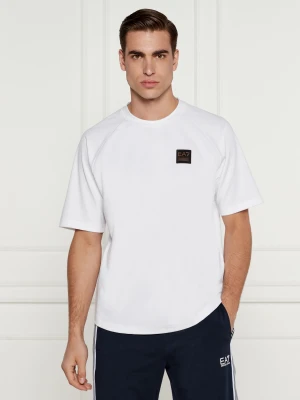 EA7 T-shirt | Relaxed fit biały