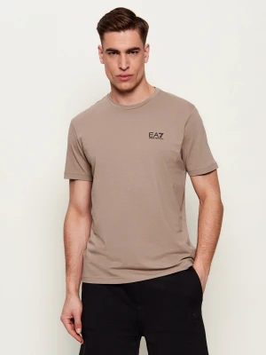 EA7 T-shirt | Slim Fit beżowy