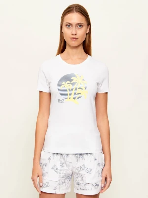 EA7 T-shirt | Slim Fit biały
