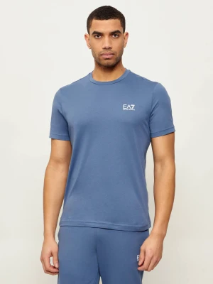 EA7 T-shirt | Slim Fit niebieski