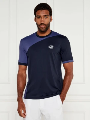 EA7 T-shirt | Slim Fit granatowy