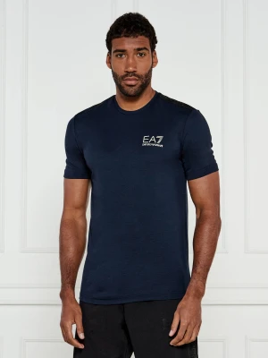 EA7 T-shirt | Slim Fit granatowy