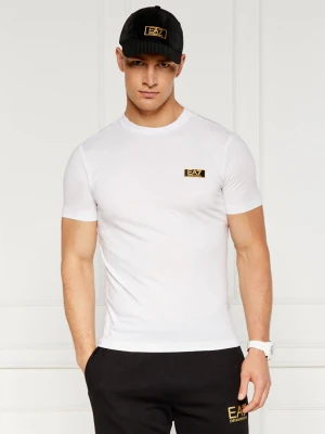 EA7 T-shirt | Slim Fit biały