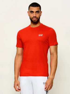 EA7 T-shirt | Slim Fit czerwony