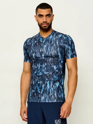 EA7 T-shirt | Slim Fit granatowy