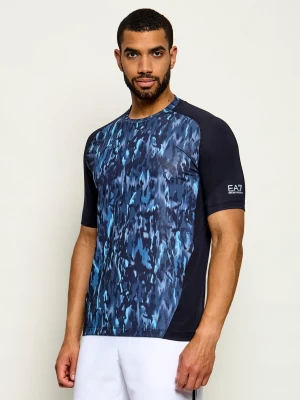 EA7 T-shirt | Slim Fit granatowy