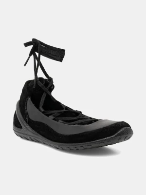 Ecco baleriny skórzane BIOM Lite Lace-Up kolor czarny 802453-51052