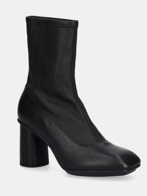 Ecco botki skórzane Sculpted Alba 65 Boot damskie kolor czarny na słupku 234813-51052