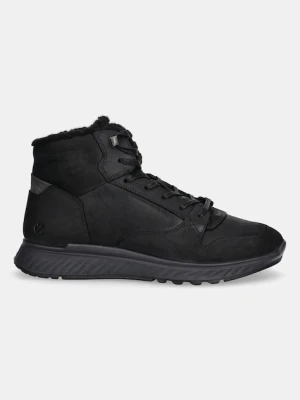 Ecco buty nubukowe Exostride Mid Warm męskie kolor czarny 835414-02001