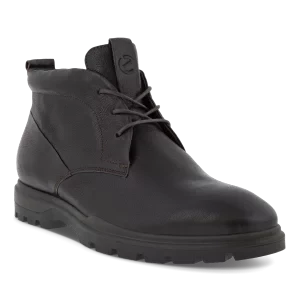 ECCO Citytray Avant M - Męskie skórzane botki chukka - Brązowy - Size: (UK 6.5-7)