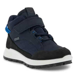 ECCO Exostrike Kids - Dziecięce buty nubukowe z Gore-Tex - Granatowy - Size: (UK 13.5-1)