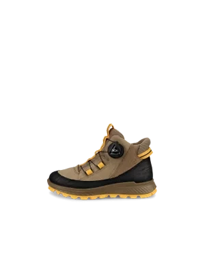 ECCO Exostrike Kids - Dziecięce nubukowe wodoodporne buty outdoor za kostkę - Brązowy - Size: (UK 11-11.5)