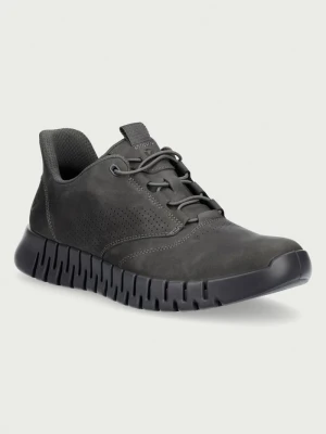 Ecco Gruuv M sneakersy męskie skórzane szary