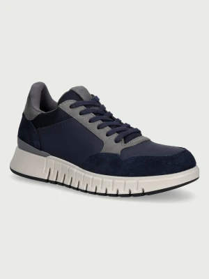 Ecco Gruuv Studio sneakersy męskie skórzane granatowy