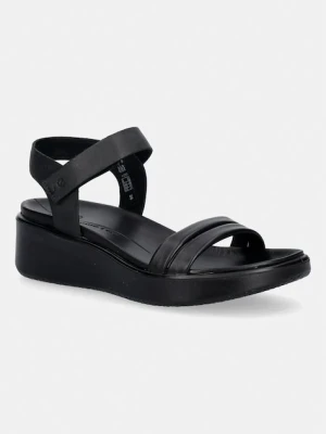 Ecco sandały damskie skórzane Flowt Wedge LX W