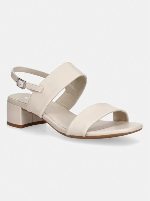 Ecco sandały na niskim obcasie skórzane Livia 35