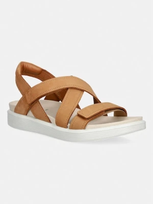 Ecco sandały nubukowe Soft Sandal W