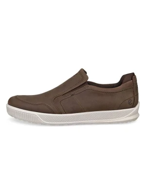 Ecco Skórzane slippersy "Byway" w kolorze brązowym rozmiar: 40