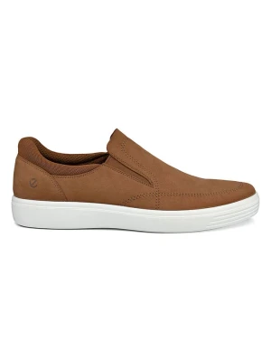 Ecco Skórzane slippersy "Classic" w kolorze jasnobrązowym rozmiar: 40