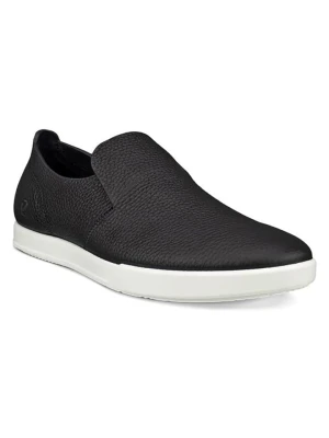Ecco Skórzane slippersy "Leisure" w kolorze czarnym rozmiar: 44