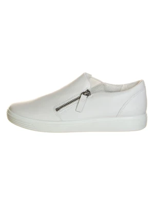 Ecco Skórzane slippersy "Soft Classic" w kolorze białym rozmiar: 38