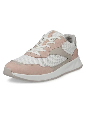 Ecco Skórzane sneakersy "Otm" w kolorze biało-beżowo-jasnoróżowym rozmiar: 39