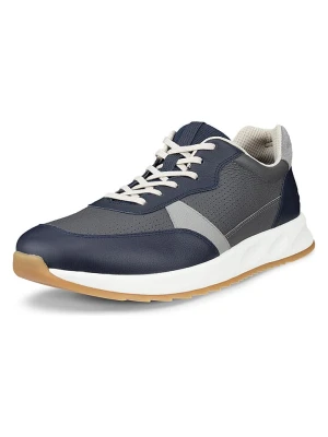 Ecco Skórzane sneakersy "Otm" w kolorze granatowo-szarym rozmiar: 40