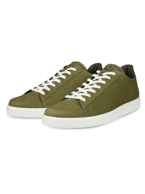 Ecco Skórzane sneakersy "Street Lite" w kolorze khaki rozmiar: 46