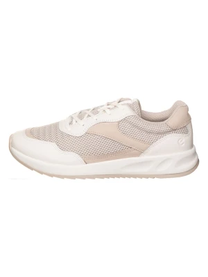 Ecco Skórzane sneakersy w kolorze biało-beżowym rozmiar: 38