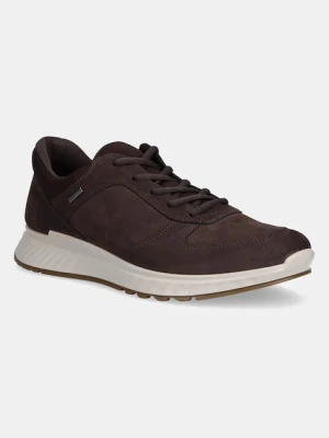 Ecco sneakersy nubukowe Exostride Low Gtx męskie kolor brązowy 835304-02178