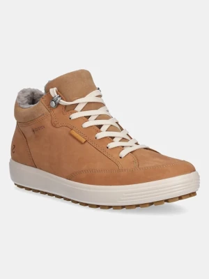 Ecco sneakersy nubukowe Soft 7 Tred Warm Gtx damskie kolor brązowy 450493-01291