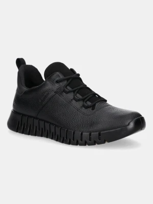 Ecco sneakersy skórzane Gruuv Sneaker Lea Gtxs męskie kolor czarny 525224-01001