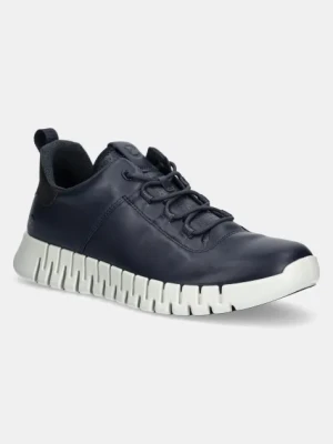 Ecco sneakersy skórzane Gruuv Sneaker Lea męskie kolor granatowy 525204-50595