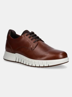 Ecco sneakersy skórzane Gruuv Studio Derby męskie kolor brązowy 512314-50255